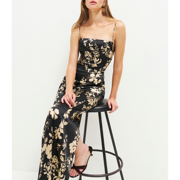 Reformation Frankie Silk Dress Gisele 0 - Picture 13 of 16